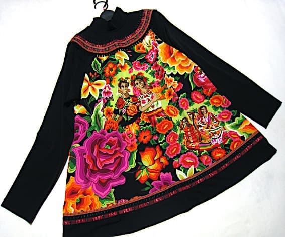 トクコプルミエヴォル☆新同品！メキシコ トロピカル♪ ボトルネック チュニック☆