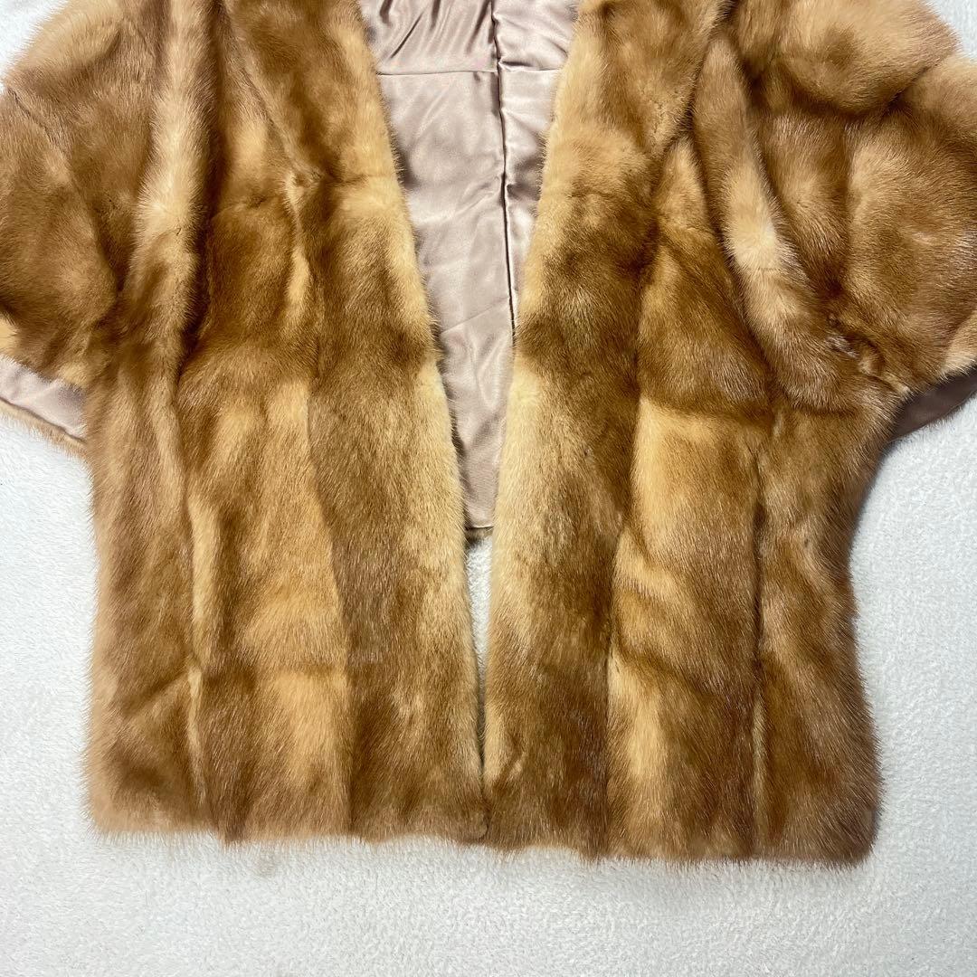 毛皮 MINK ミンク パステルカラー ケープ ポンチョ