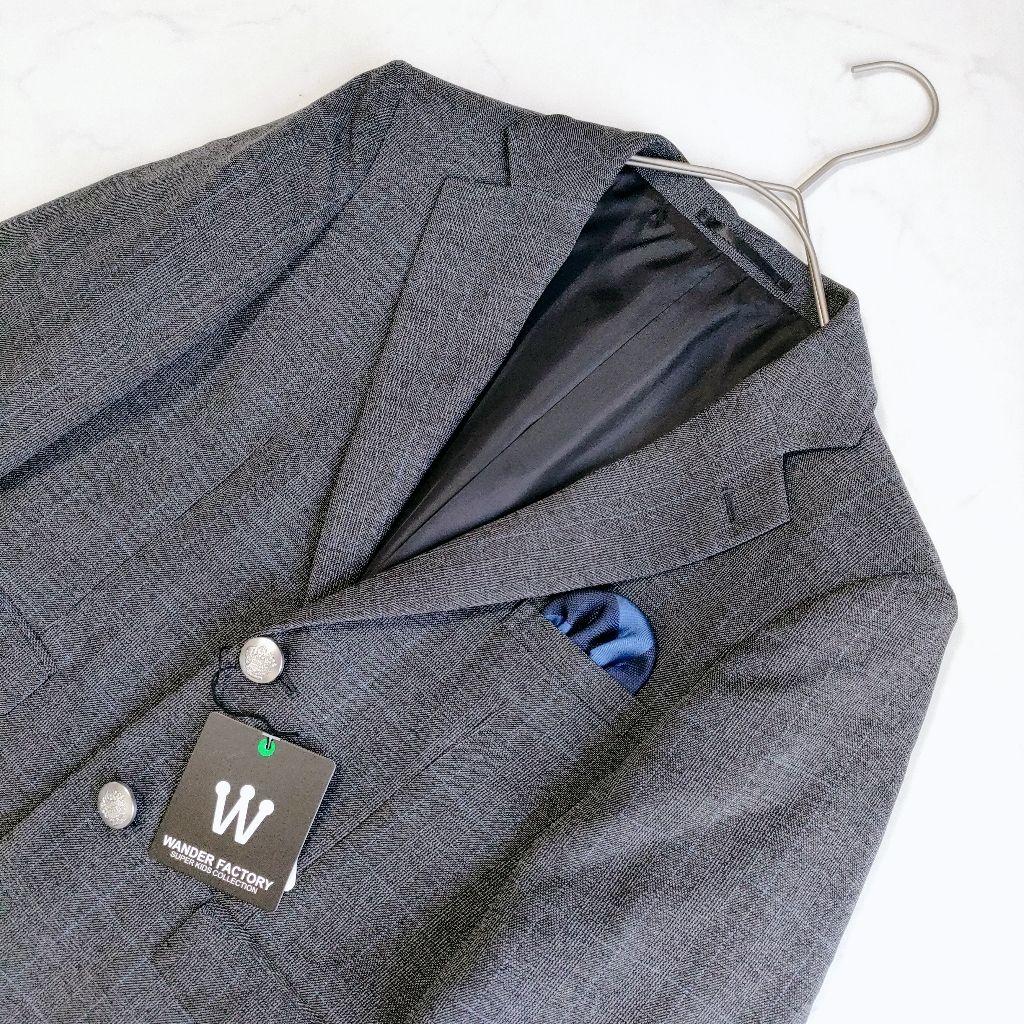 新品✨ワンダーファクトリースーツ6点セット ベスト 銀ボタン グレー 150