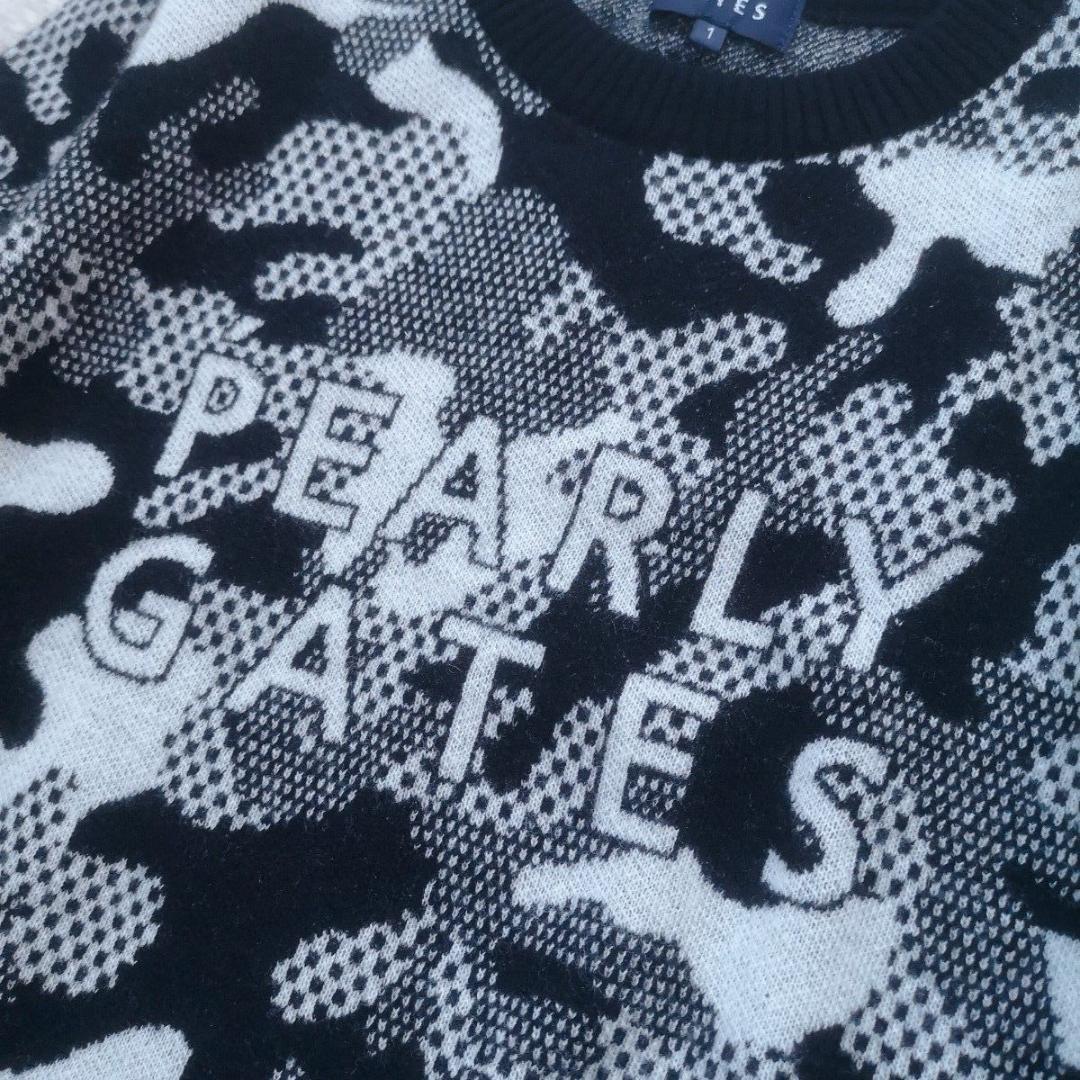 ハルるん様！パーリーゲイツ　ブラックカモフラニット　カシミヤ混　上田桃子プロ着用