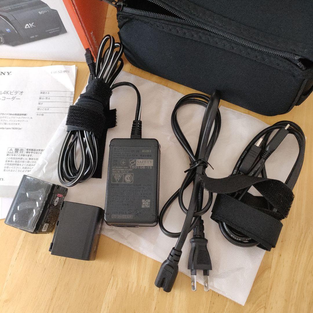 ソニー4Kビデオカメラ SONY FDR-AX40　バッテリー2個
