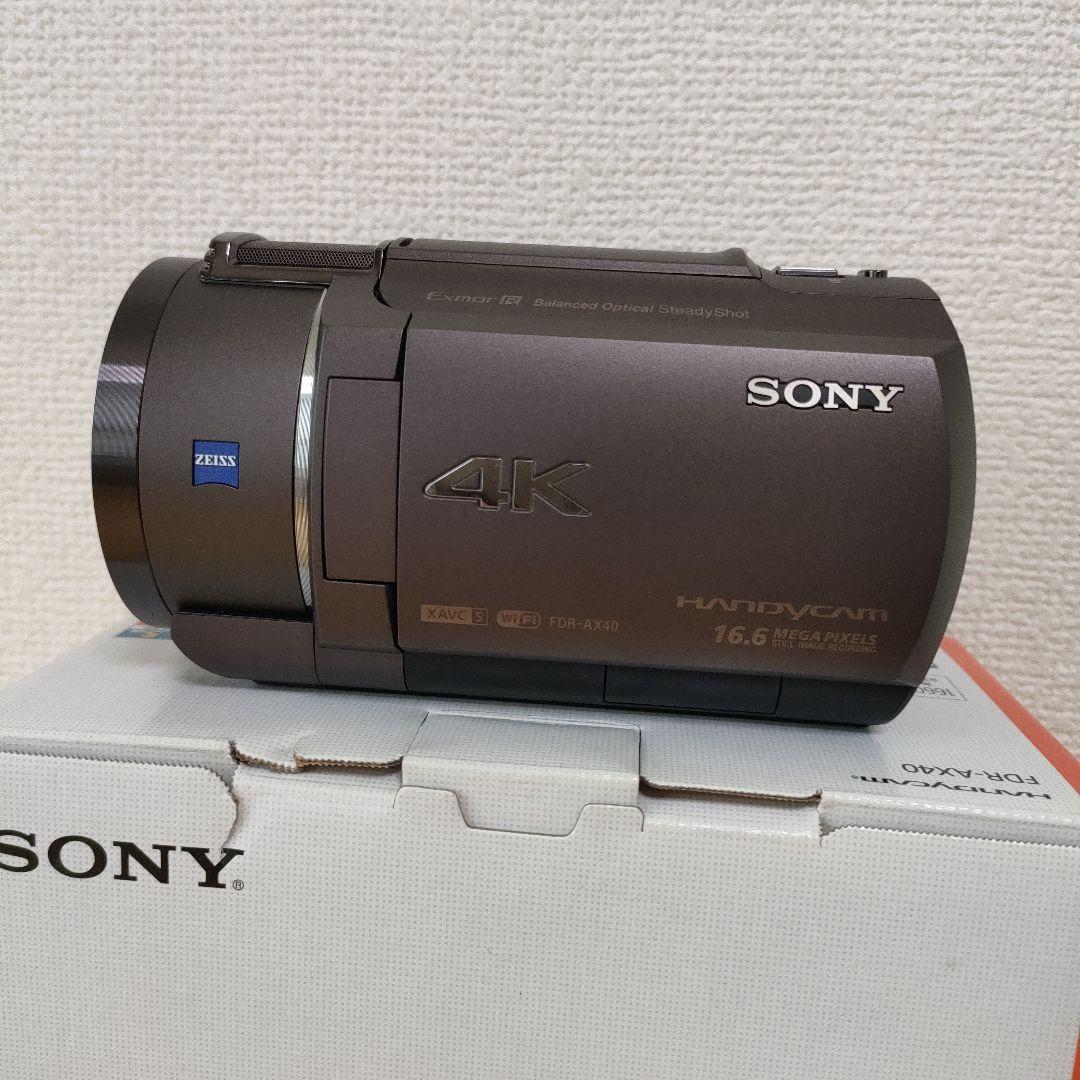 ソニー4Kビデオカメラ SONY FDR-AX40　バッテリー2個