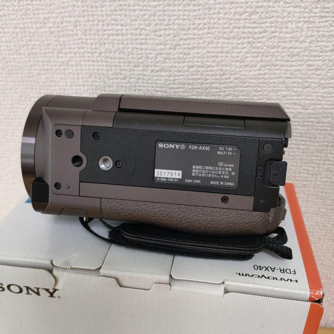ソニー4Kビデオカメラ SONY FDR-AX40　バッテリー2個
