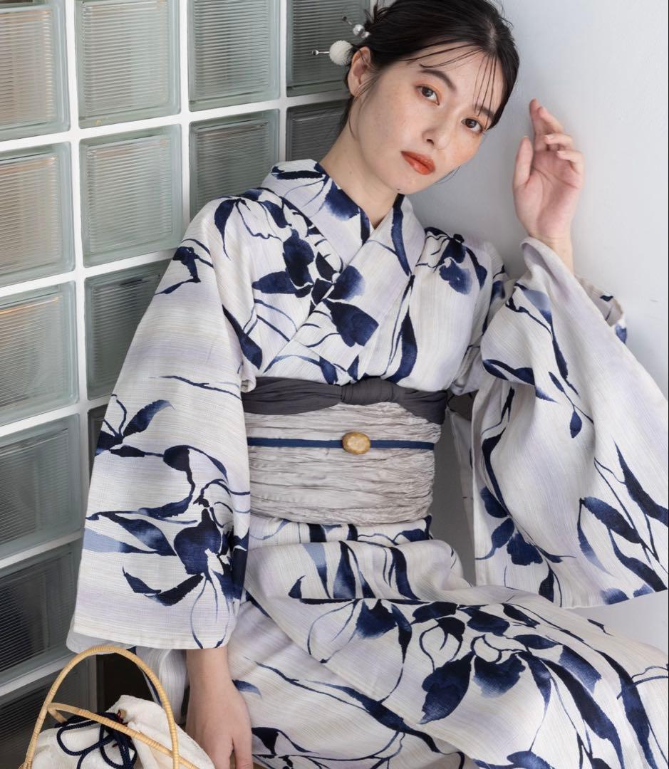 ゆかた館グレース　浴衣セット　パープル