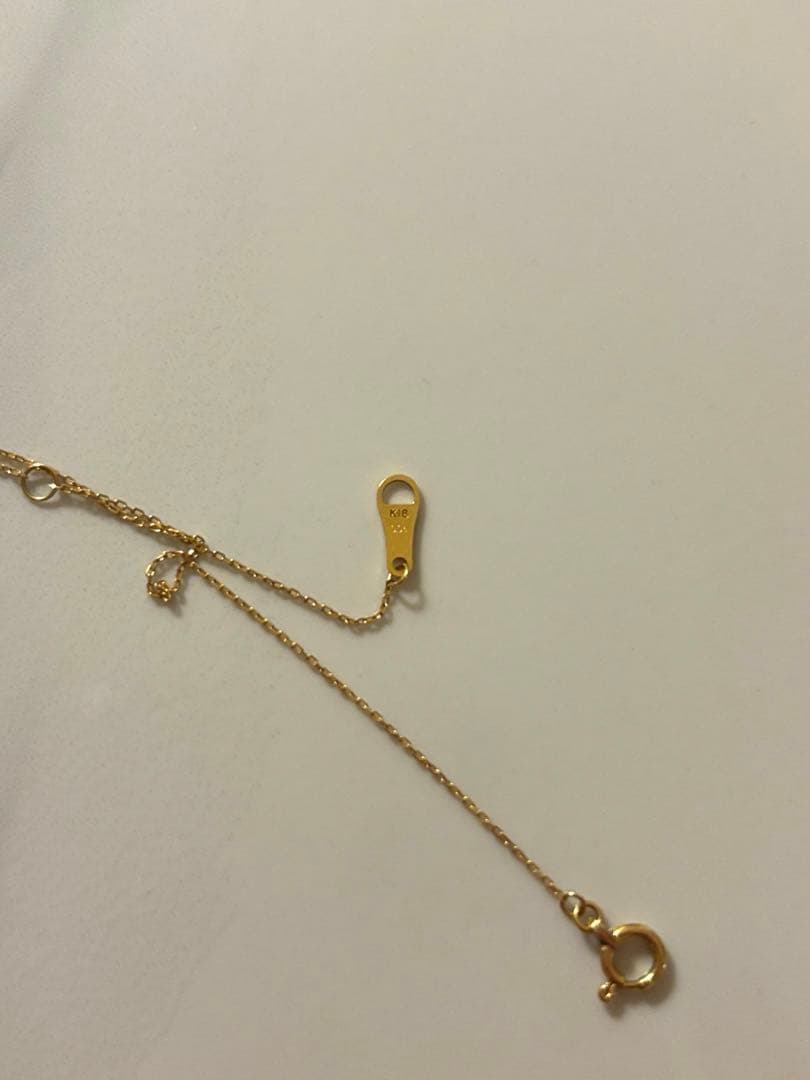 agate K18 一粒ダイヤ　ネックレス　0.05ct