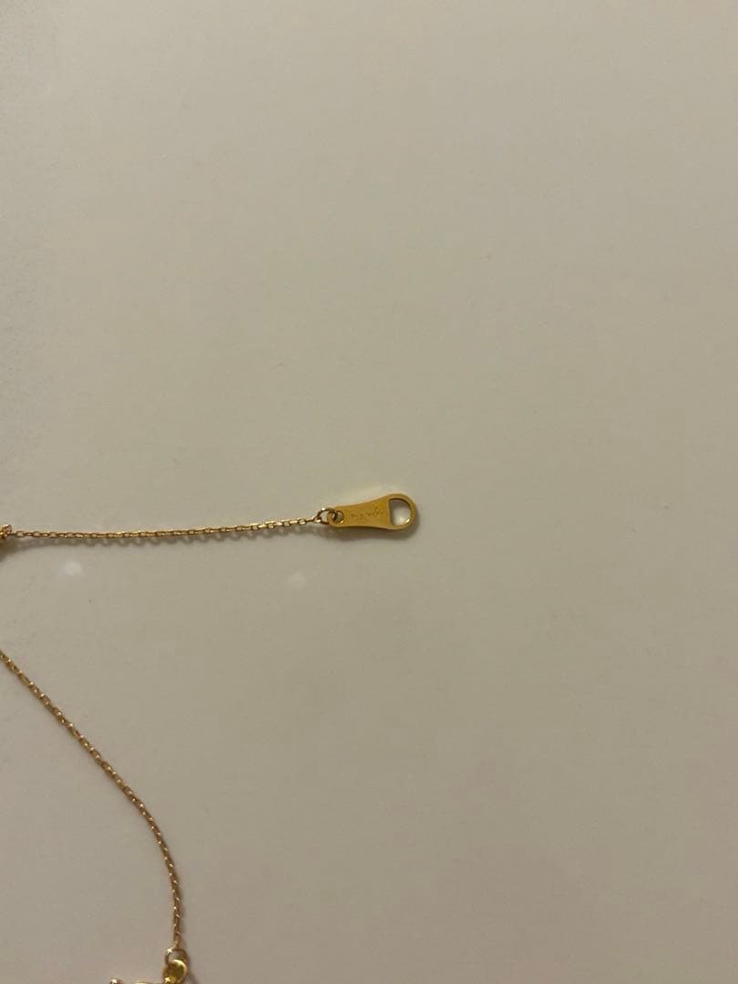 agate K18 一粒ダイヤ　ネックレス　0.05ct