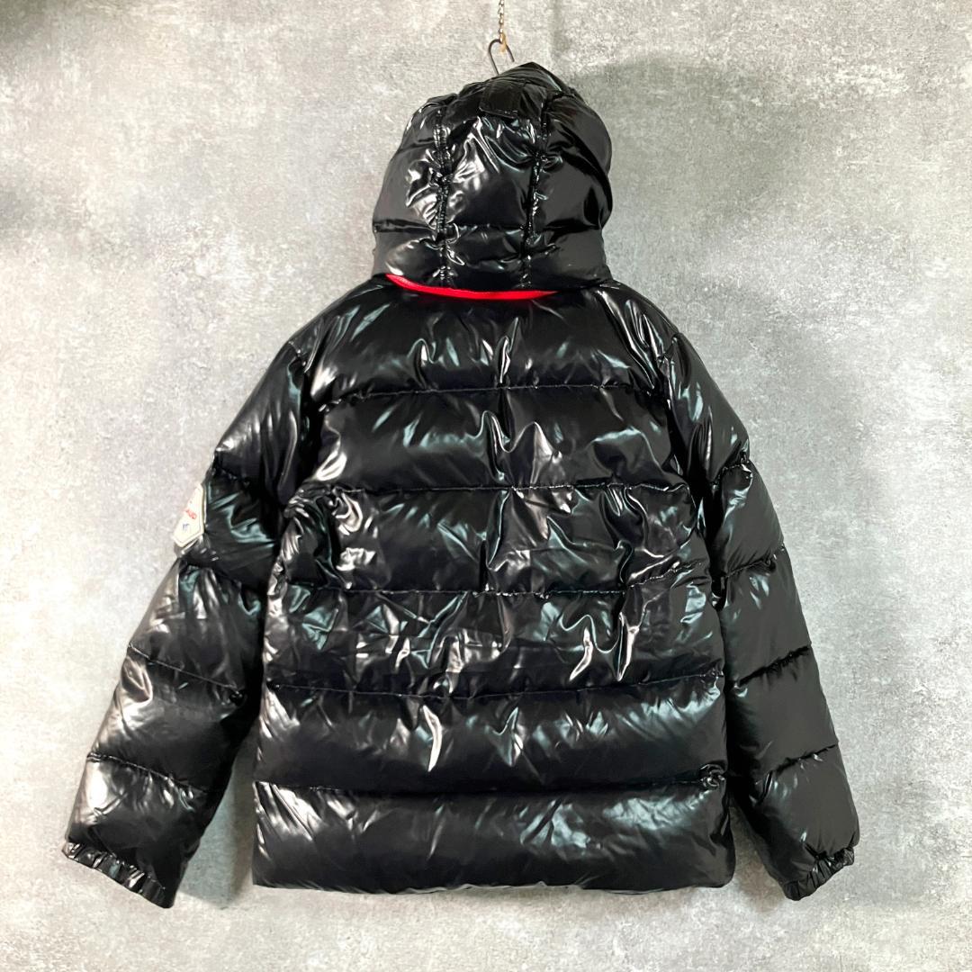 Laplaud　ダウンジャケット　長袖　ブラック　ロゴ　フーディー　フェザー