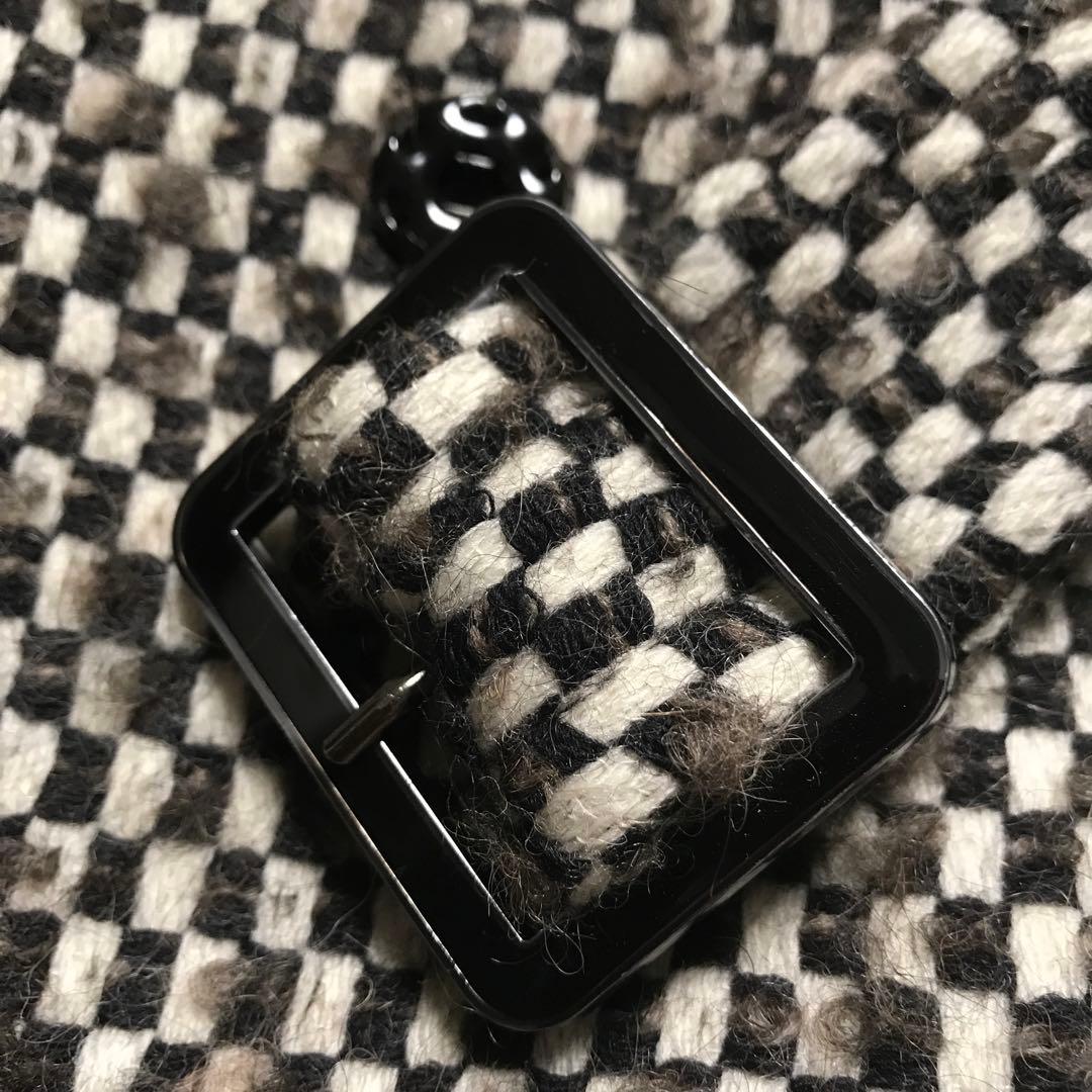 ARMANI COLLEZIONI イタリア製一松柄ファー付きコート 40