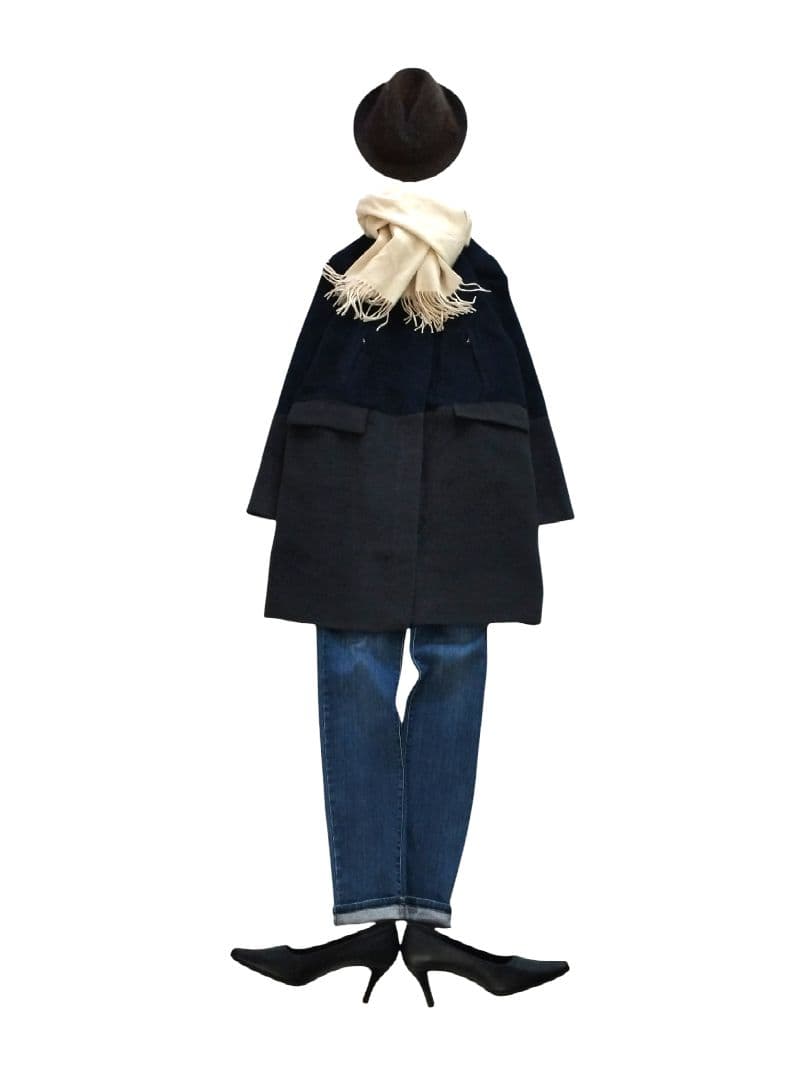 未使用タグ付き✨️NAUTICA✨️羊毛混 ノーカラーコート