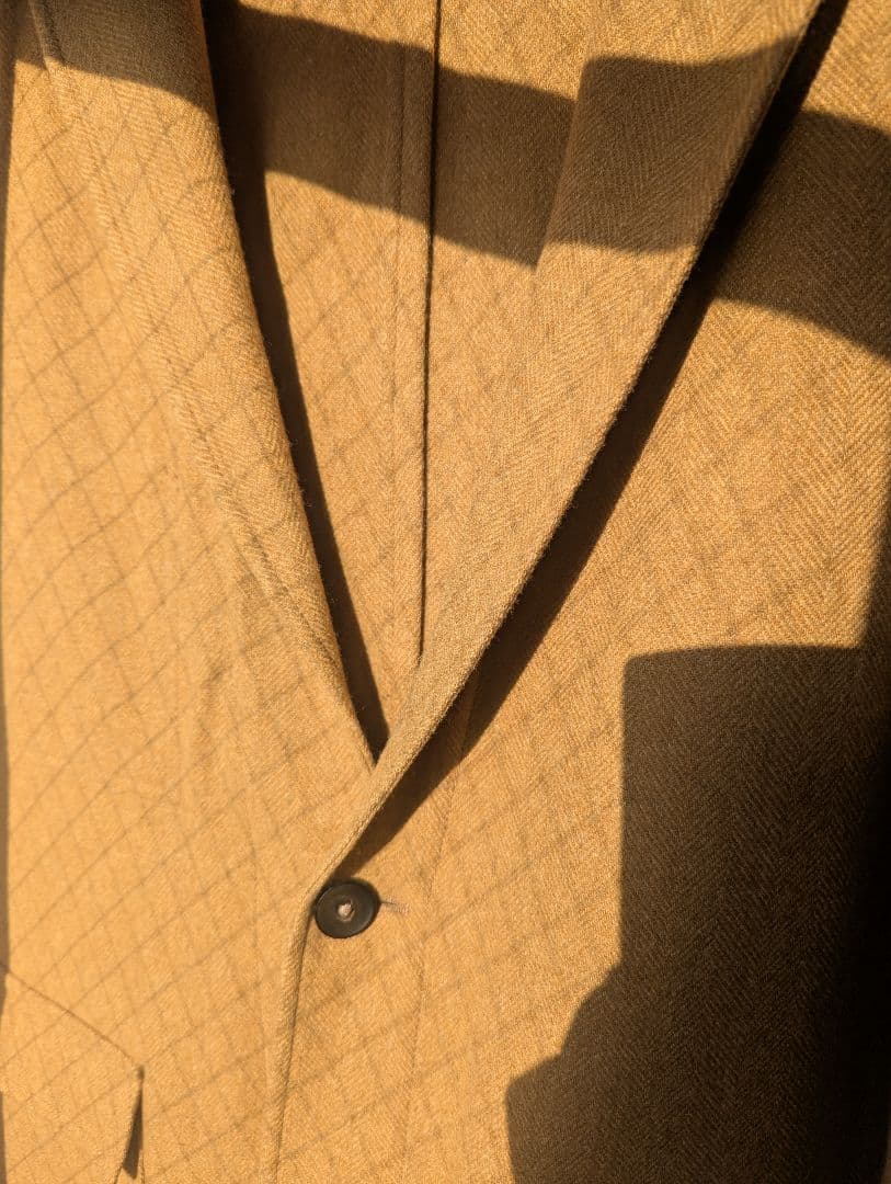 THE GIGI 　ザ・ジジ　ウールヘリンボーンベージュ テーラードジャケット