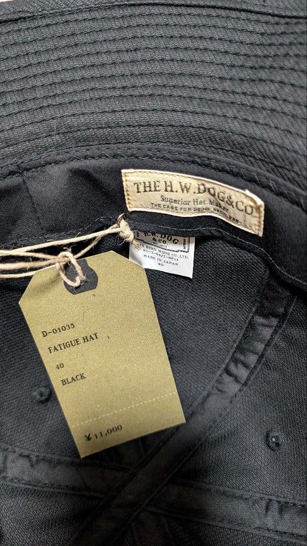 THE H.W. DOG ＆ CO. FATIGUE HAT BLACK①