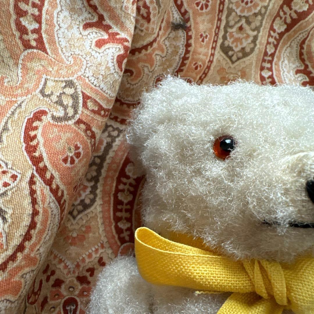 ドイツヴィンテージベア　ピーナッツベア　ホワイト　ドイツアンティークベア