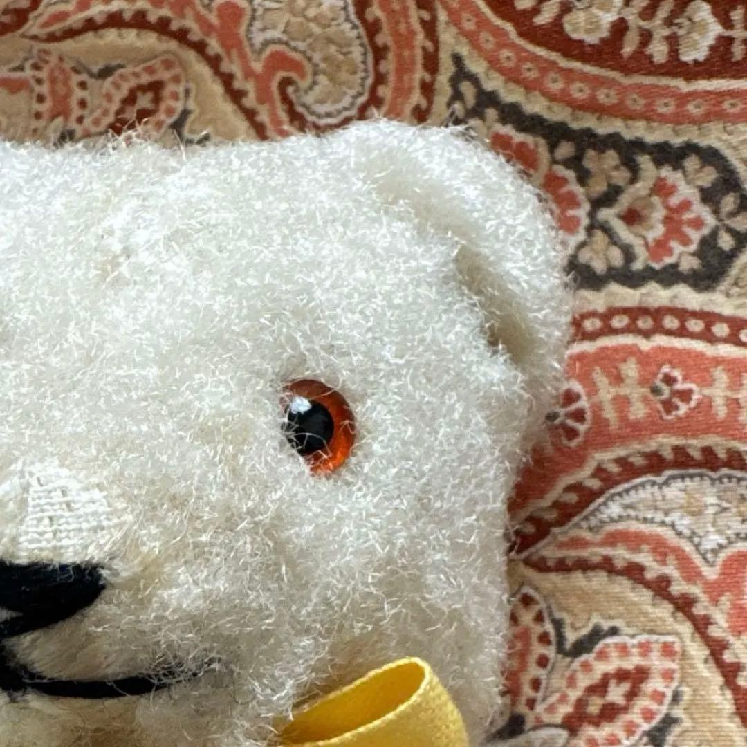 ドイツヴィンテージベア　ピーナッツベア　ホワイト　ドイツアンティークベア