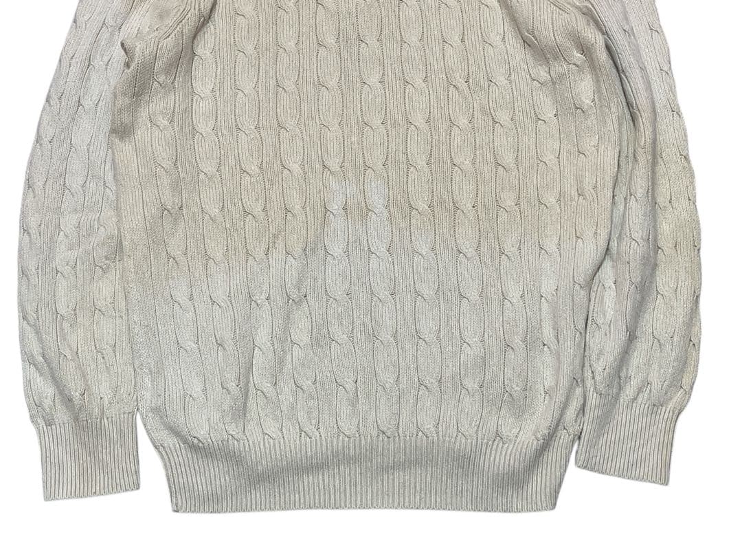 POLO RALPH LAUREN ハーフジップ ケーブルニット シルク100%