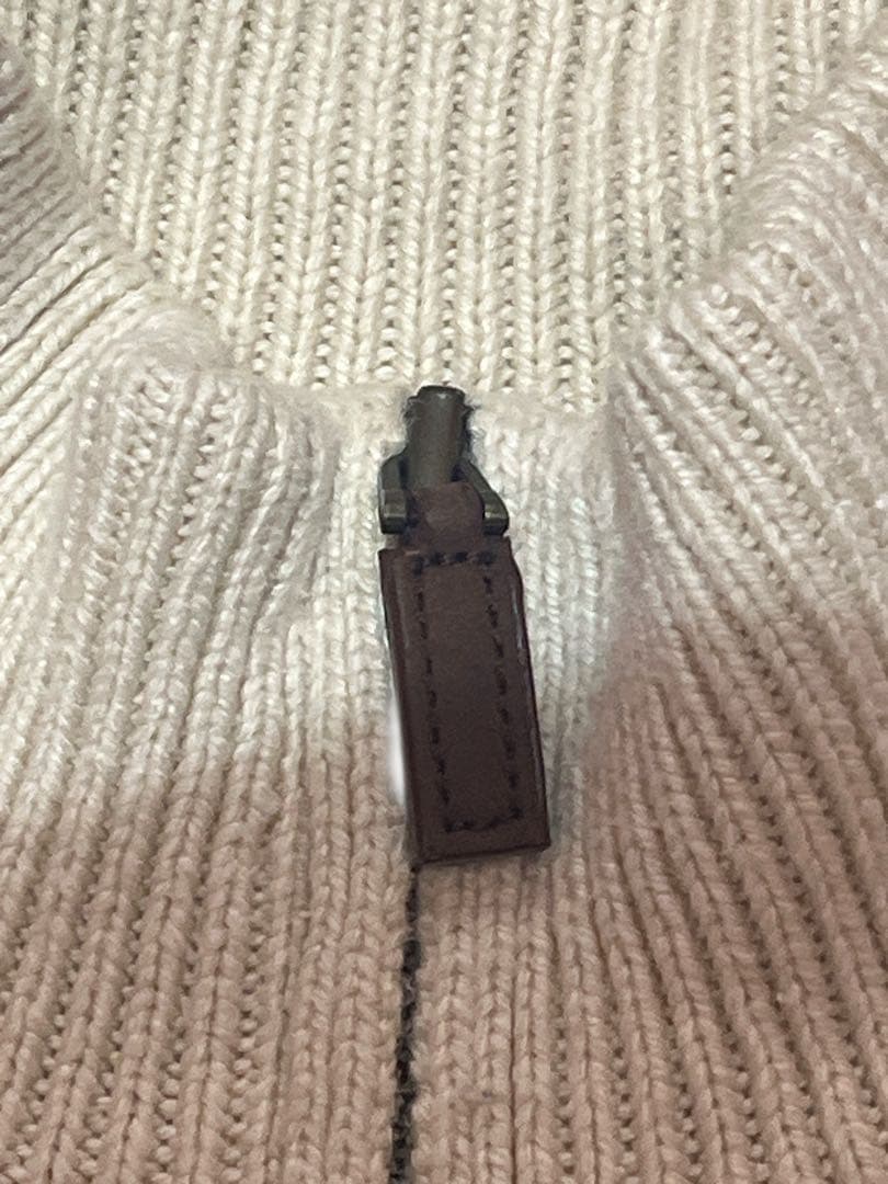 POLO RALPH LAUREN ハーフジップ ケーブルニット シルク100%