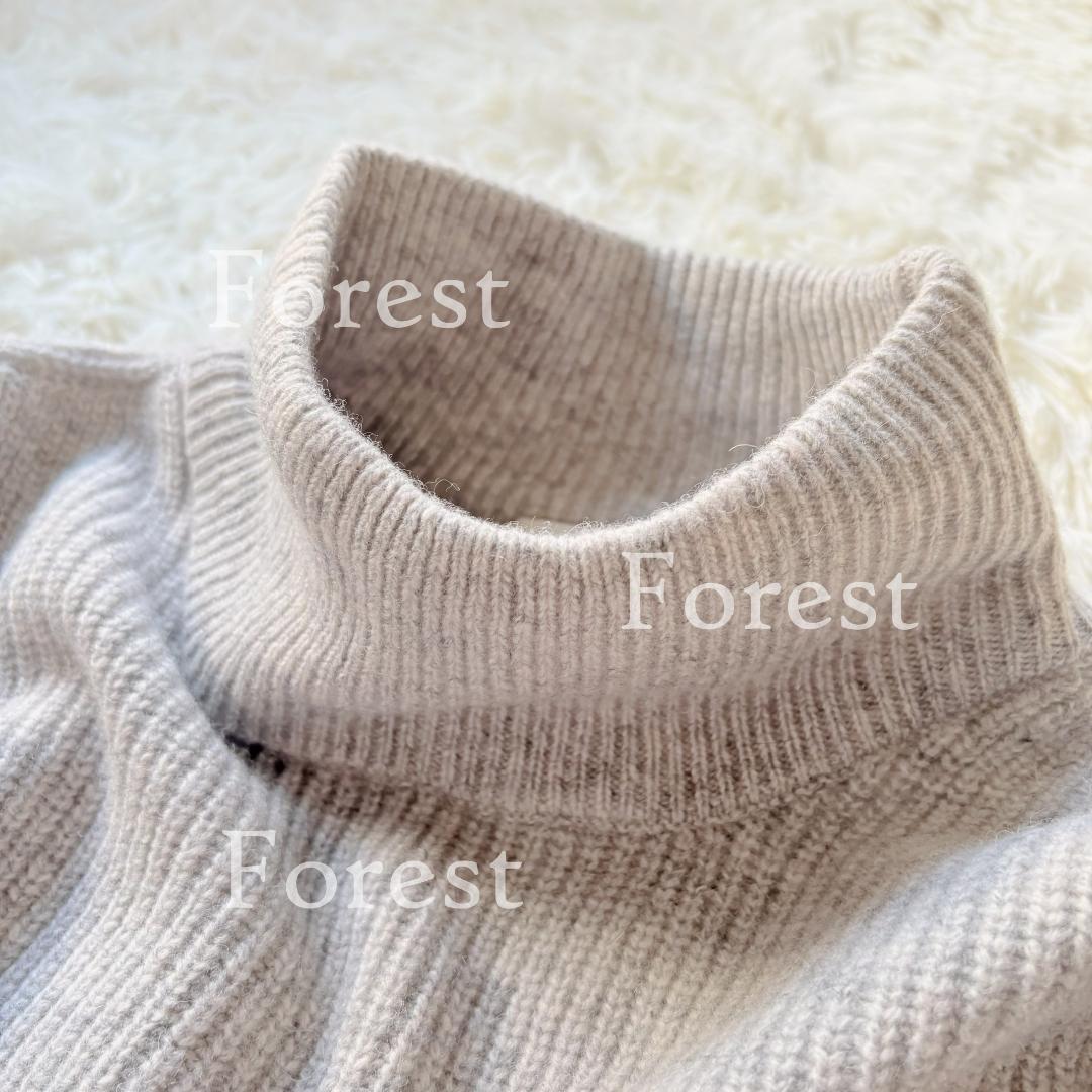 【新品】ハイネック畦ニットワンピース　sizeFREE　kagure