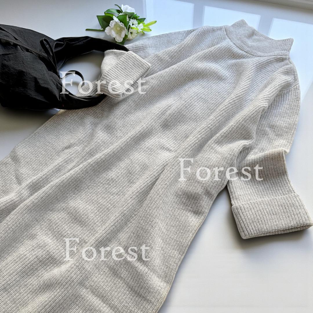 【新品】ハイネック畦ニットワンピース　sizeFREE　kagure