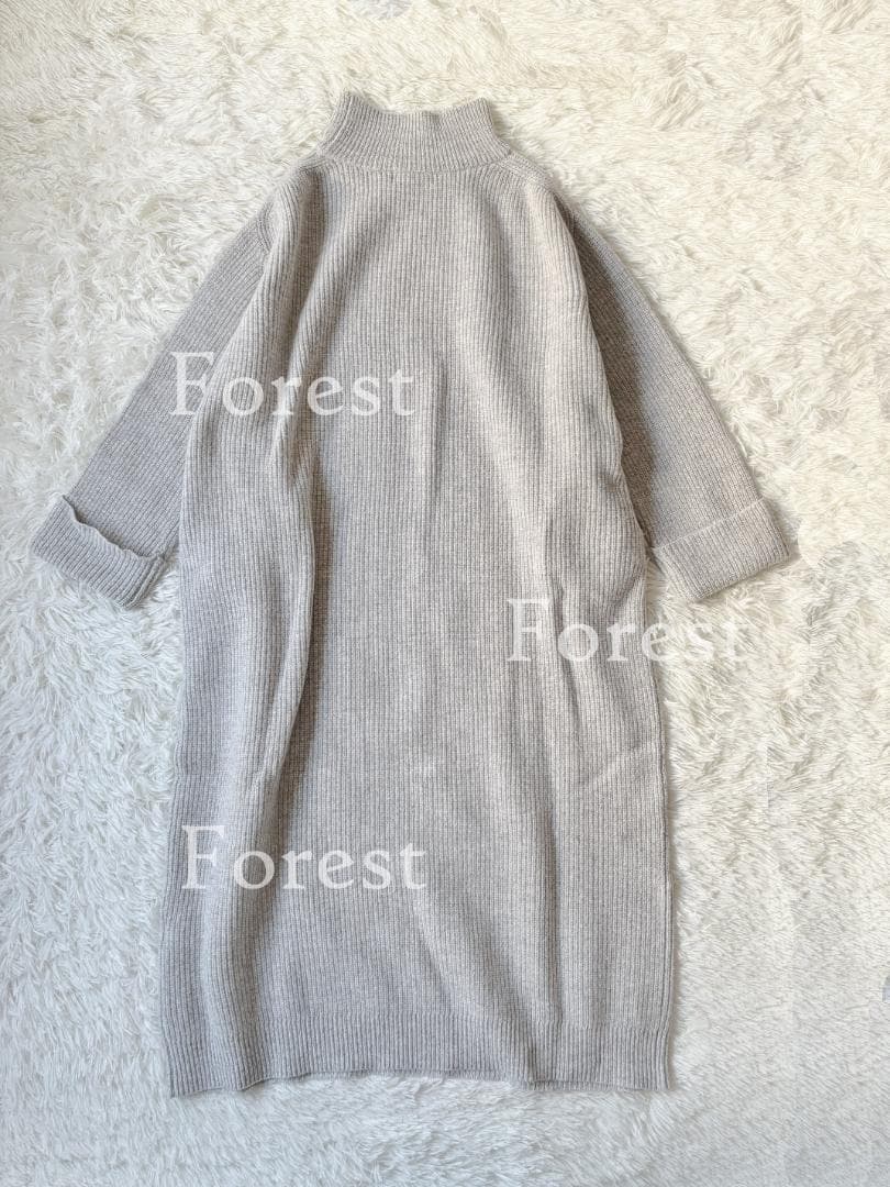 【新品】ハイネック畦ニットワンピース　sizeFREE　kagure