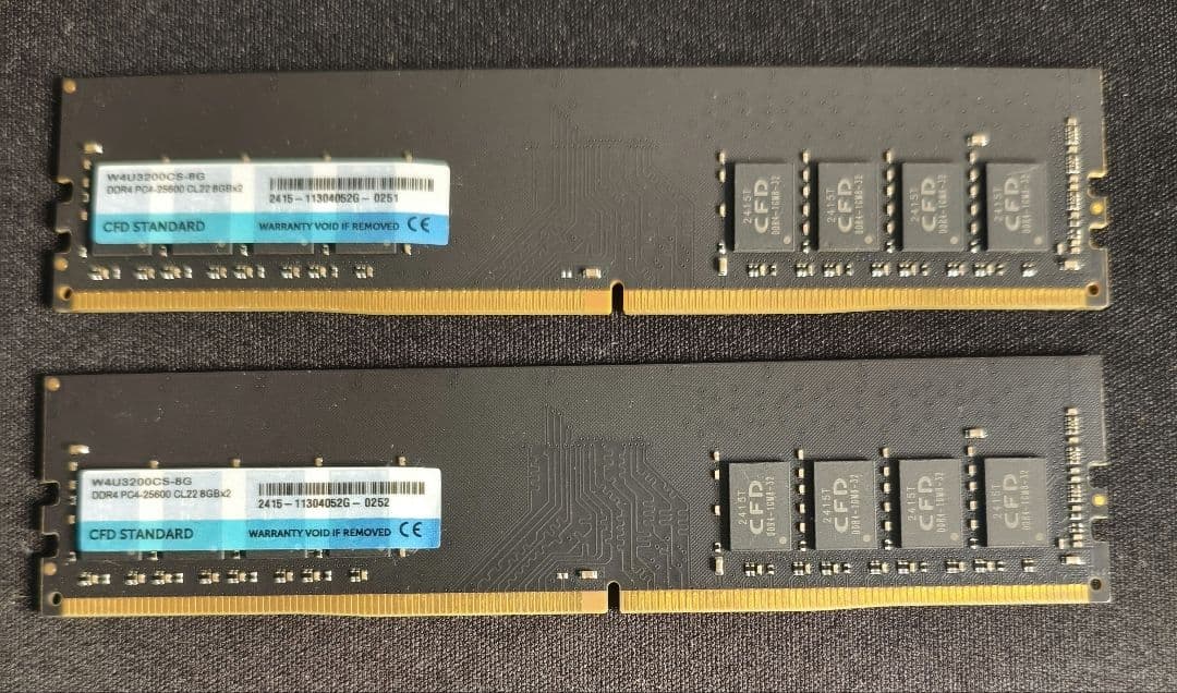 メモリ　DDR4 3200MHz　8GB×2
