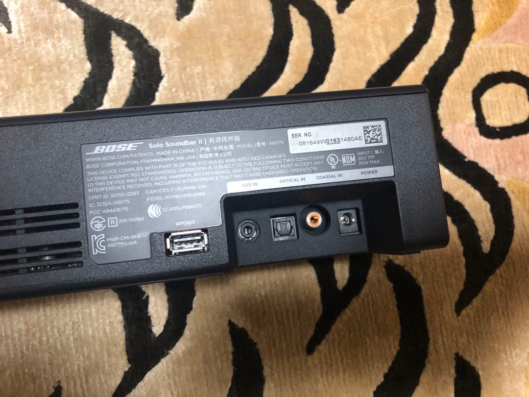 BOSE SOLO SOUNDBAR2 サウンドバー スピーカー ブラック