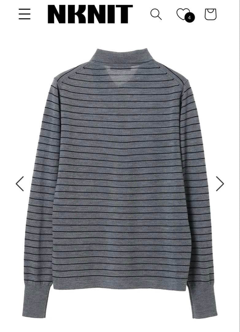 NKNIT high gauge wool KNIT shirt サイズ①