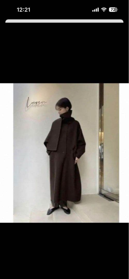 ローレン　ダブルフェイスマフラーウールコート