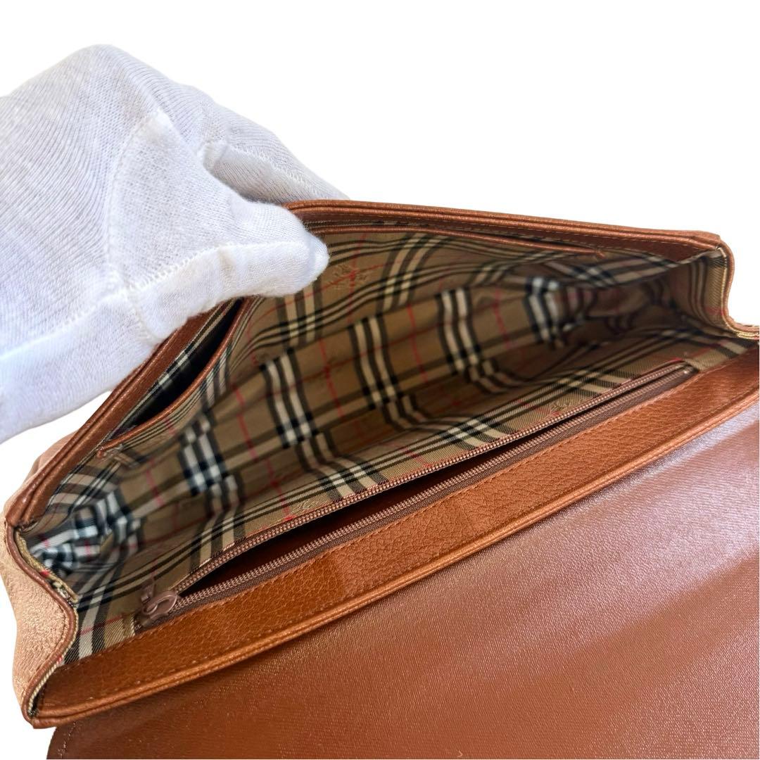 BURBERRY バーバリー ハンドバック レザー ヴィンテージ ブラウン