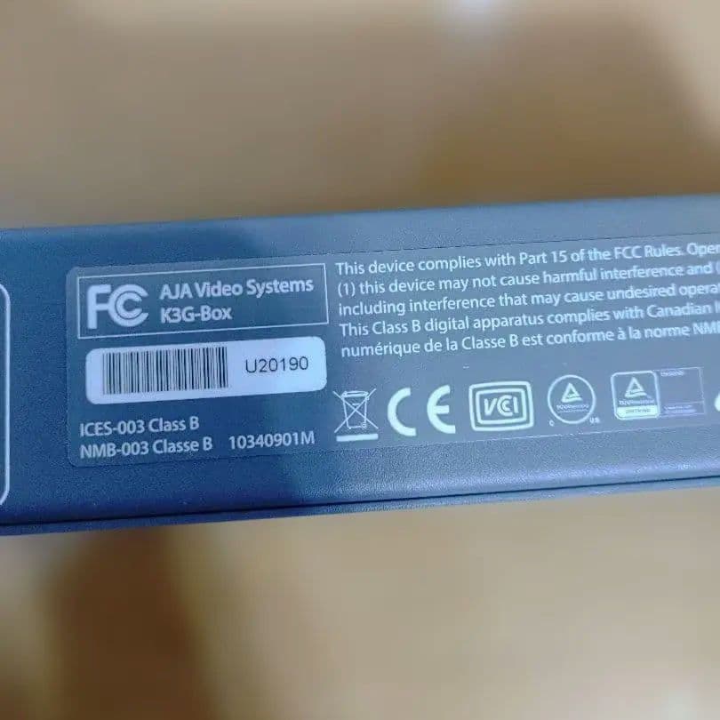 AJA K3G-Box 1RU 外部ブレークアウトボックス KONA 3