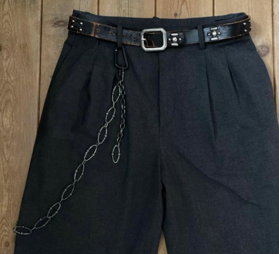 希少! ヴィンテージ 唐草彫り ウォレットチェーン アンティーク