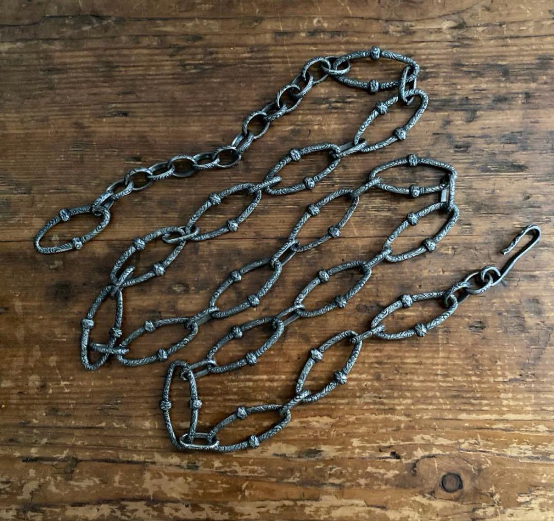 希少! ヴィンテージ 唐草彫り ウォレットチェーン アンティーク