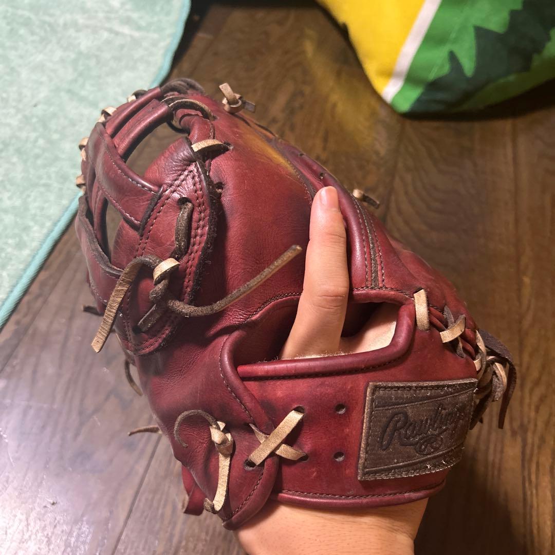 Rawlings 赤 硬式グローブ　左　ファーストミット