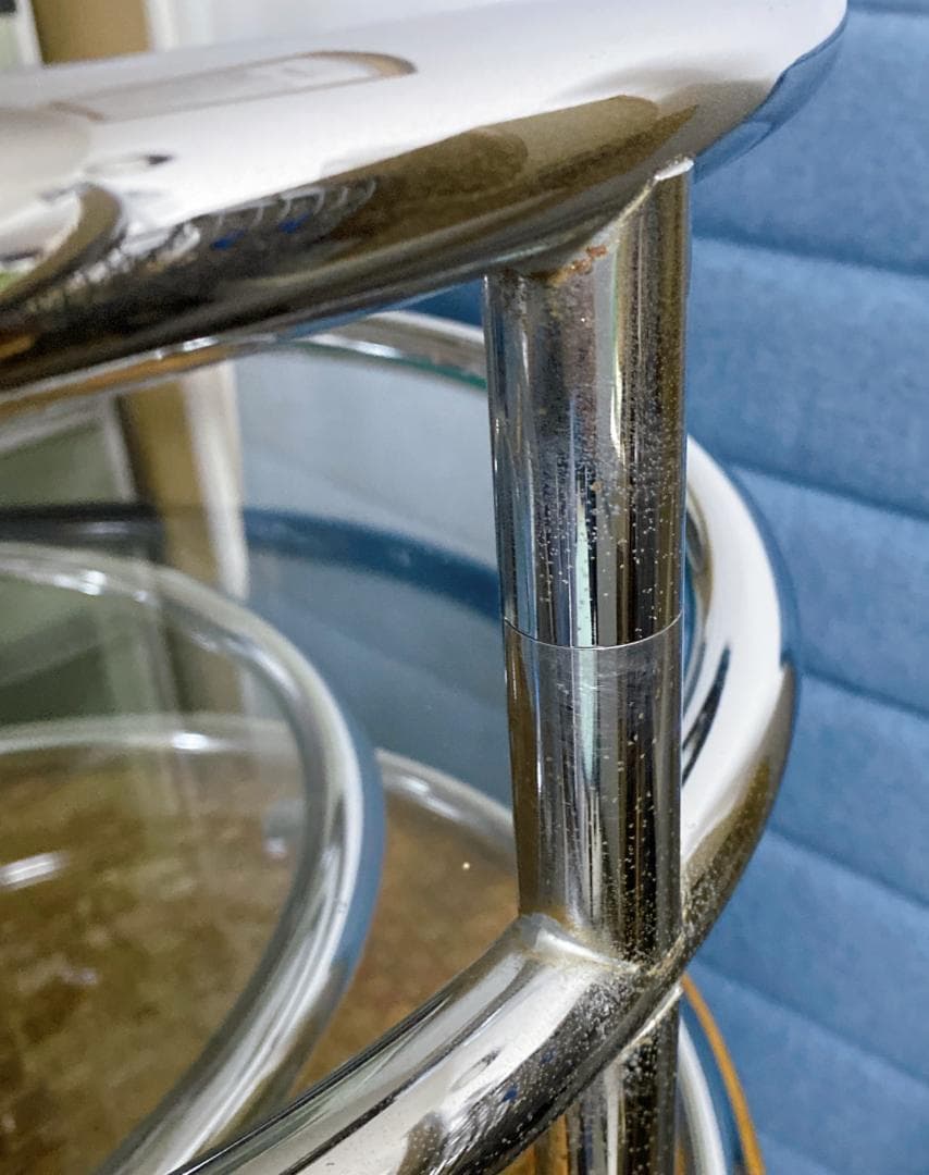 ガラステーブル 3段 丸テーブル サイドテーブル ラウンドガラステーブル