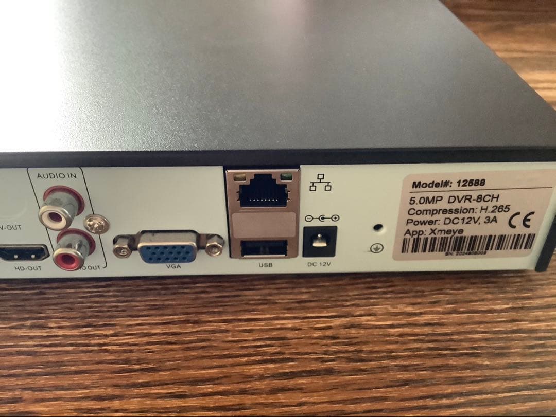 防犯カメラ用　8CH DVR録画機