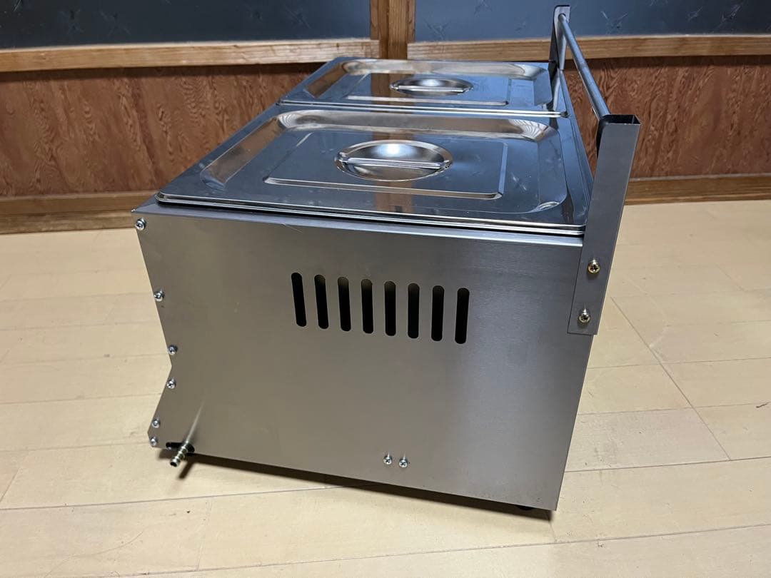 業務用2口卓上ガスフライヤー　2槽式　LPガス　油量10L×2 厨房機器