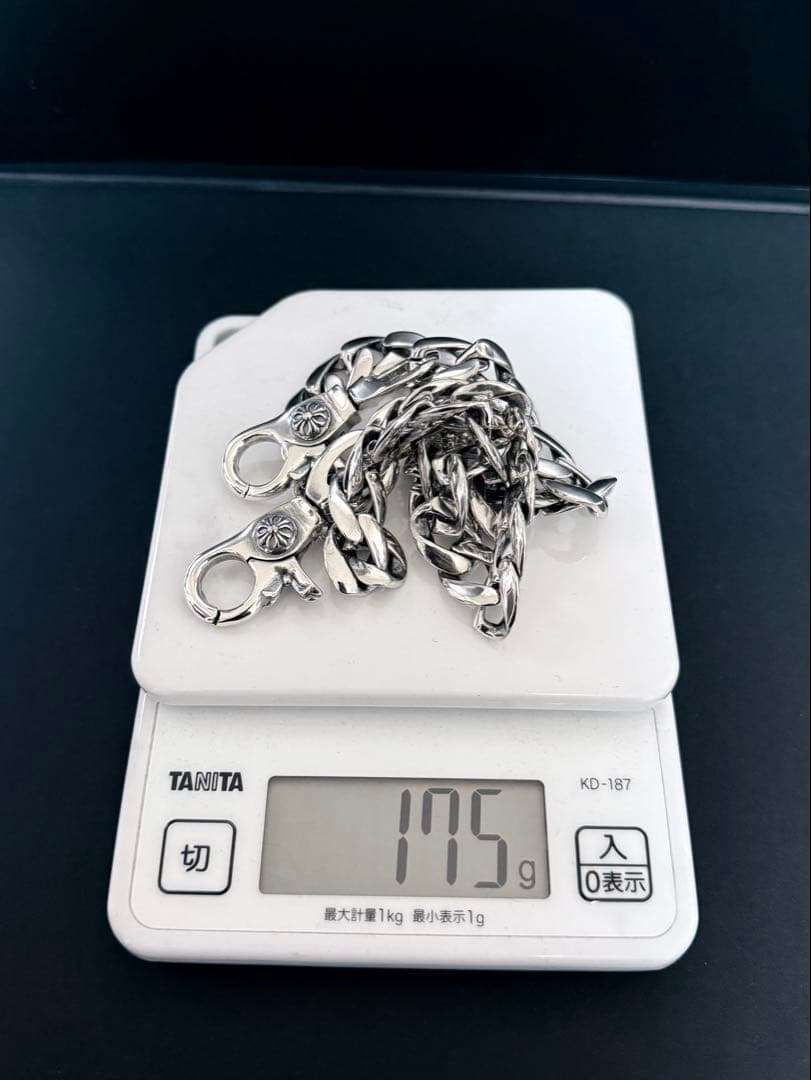 ウォレットチェーン クラシック ダブルクリップ シルバー