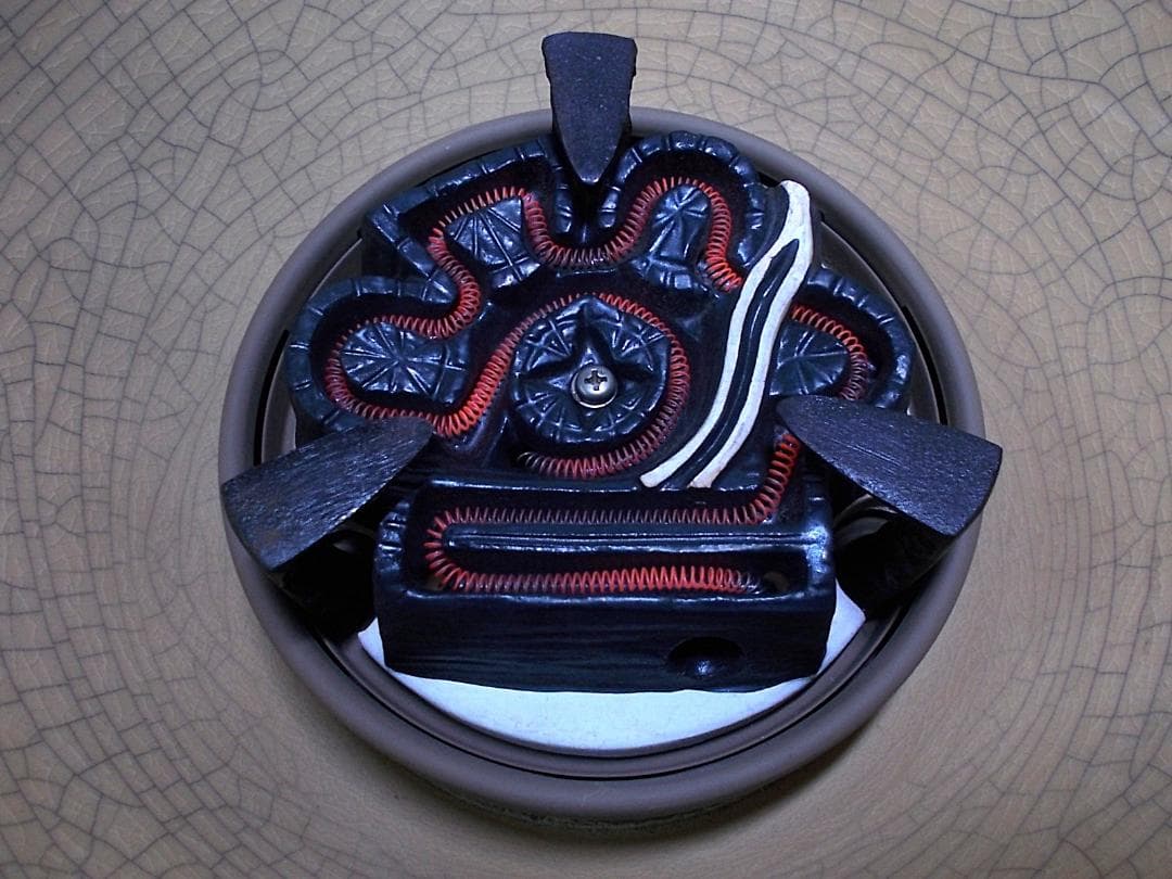 茶道具 南部霰鉄瓶 アラレ鉄瓶 薩摩枇杷色 風炉型野々田電熱器 動作品 送料込み