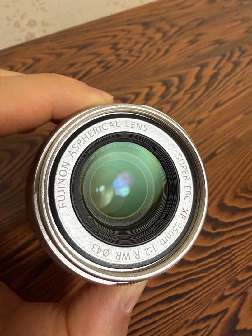 富士フイルム XF35mm F2 R WR シルバー｜角型メタルフード付き