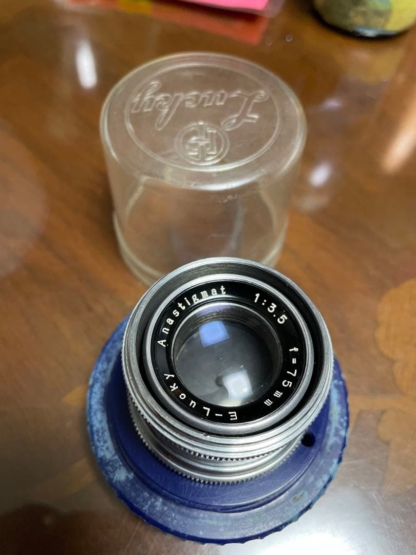 E-Lucky オールドレンズ　75mm 購入して保管していました。