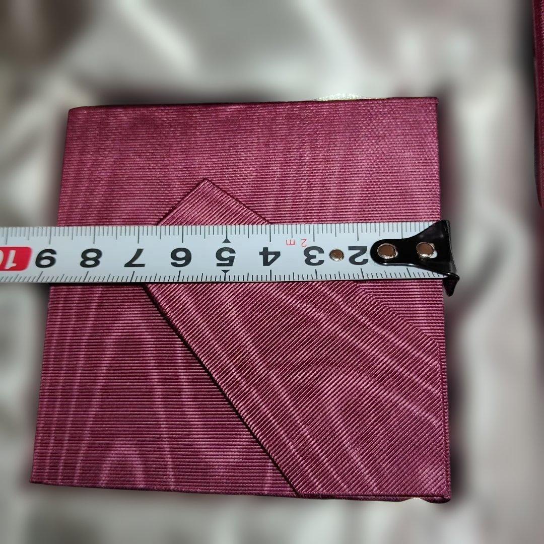 未使用品　WAKO アナログ時計とワインカラー革フォトフレームセット　動作確認済