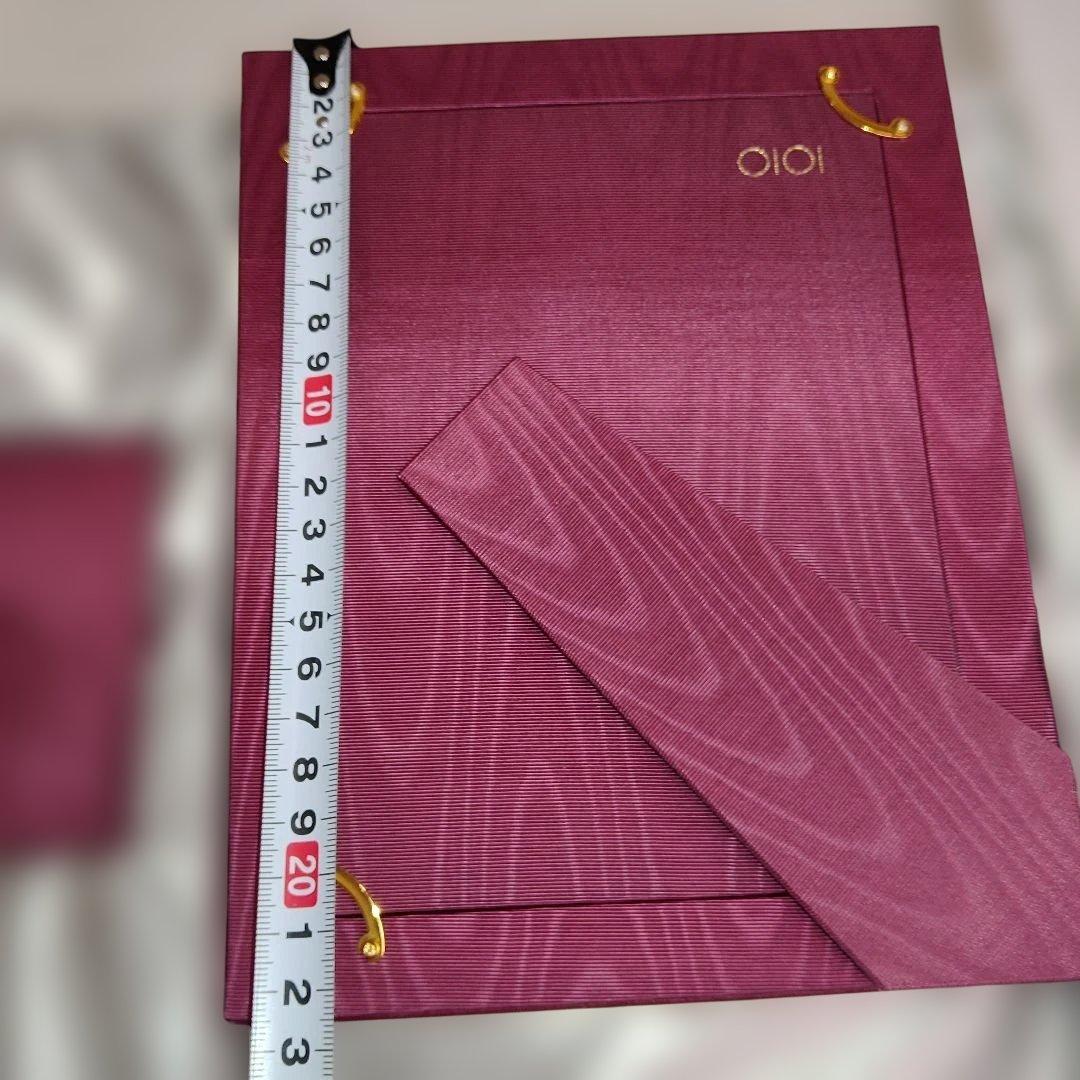 未使用品　WAKO アナログ時計とワインカラー革フォトフレームセット　動作確認済