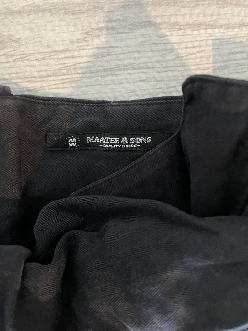 MAATEE＆SONS チノ トラウザー ドゥルン, Black サイズ1