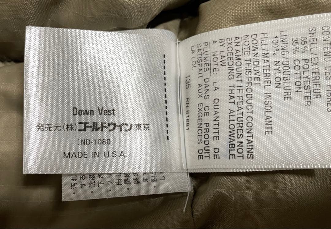 【美品】THE NORTH FACE 茶タグ復刻 シエラダウンベスト 黒 L