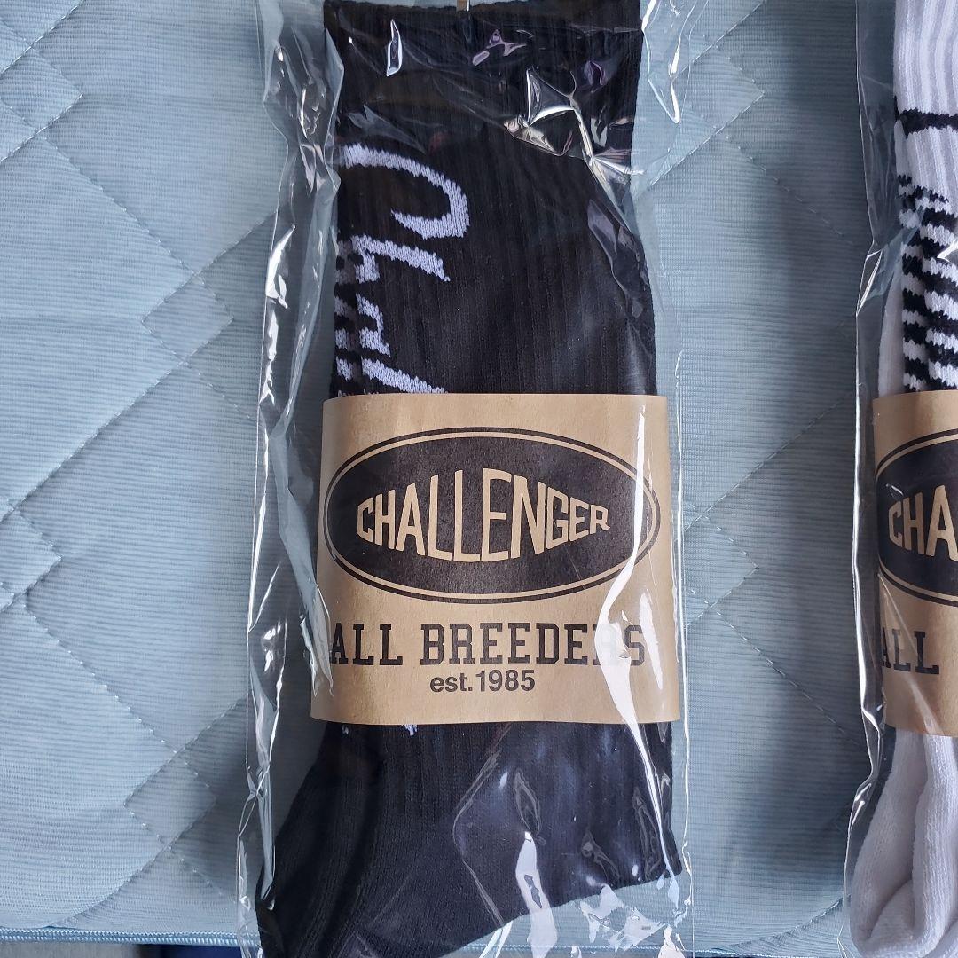 値下げレアCHALLENGERVERTICAL LOGO SOCKS