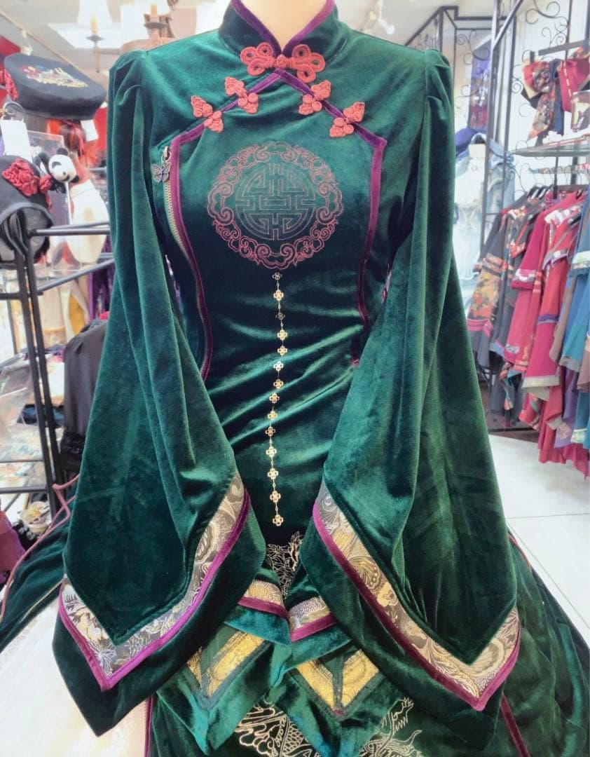 ozzoneste オッズオネスト　雪籠りワンピース　チャイナワンピース　中華