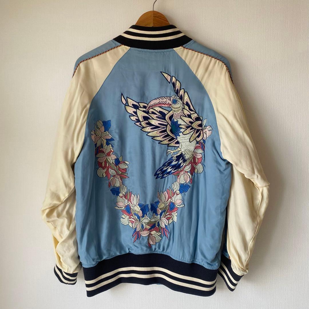 AULA バードモチーフ 刺繍 スカジャン