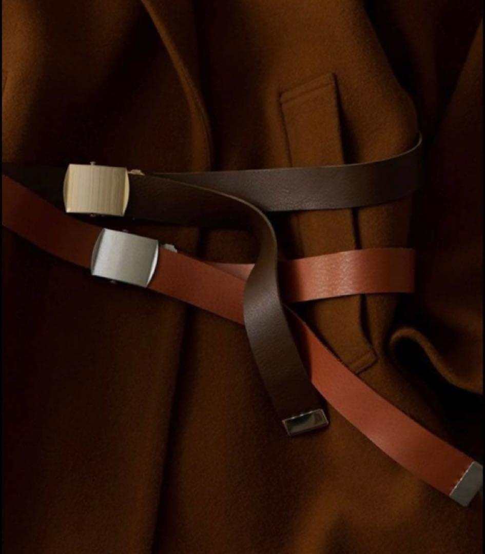 新品未使用　ウィムガゼット　レザーガチャベルト　ダークブラウン