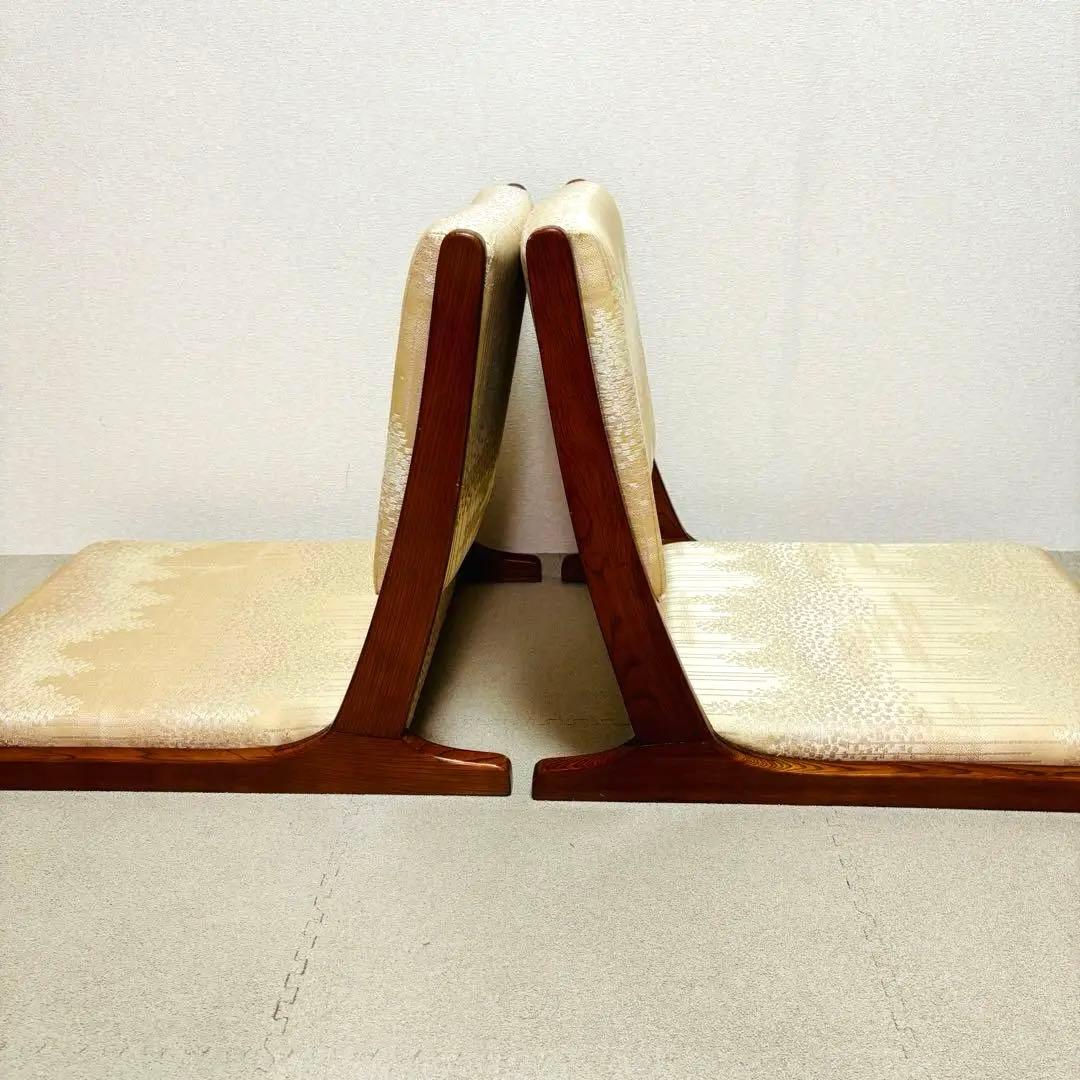 【希少】カリモク 座椅子　折りたたみ 木製　和室 和家具 和風　2脚セット