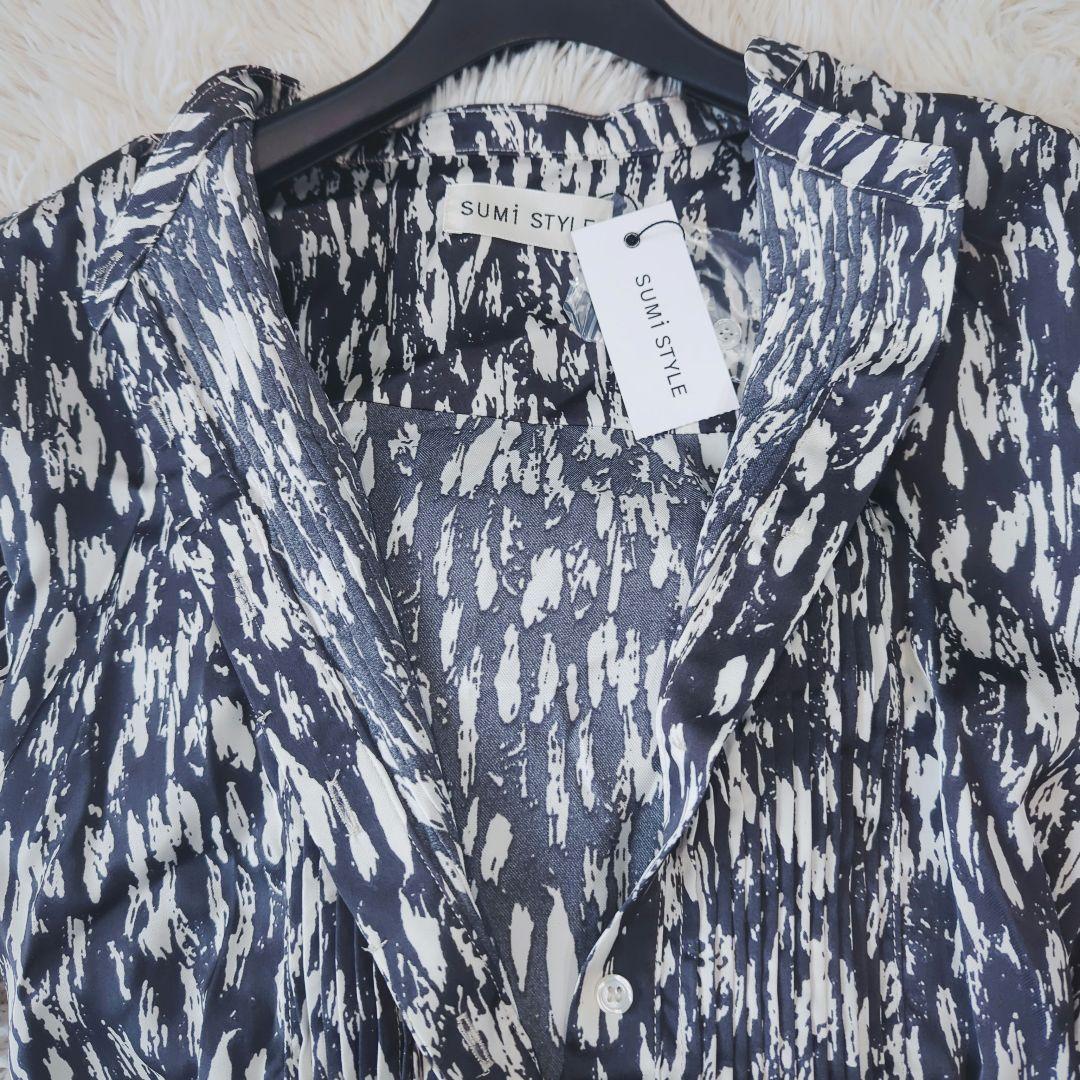 タグ付き イアパピヨネ スミスタイル 長袖 プリーツ ロング ワンピース F