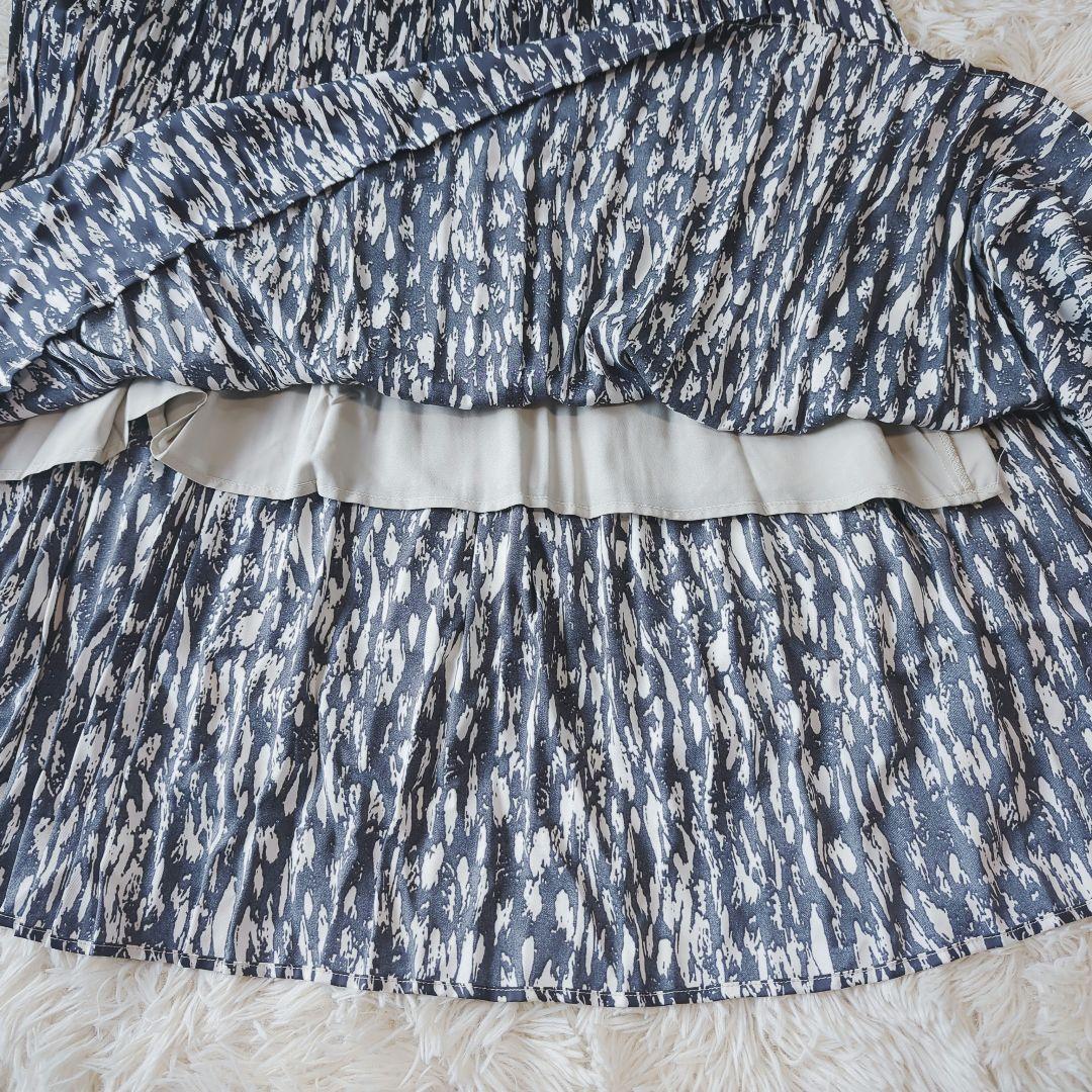 タグ付き イアパピヨネ スミスタイル 長袖 プリーツ ロング ワンピース F