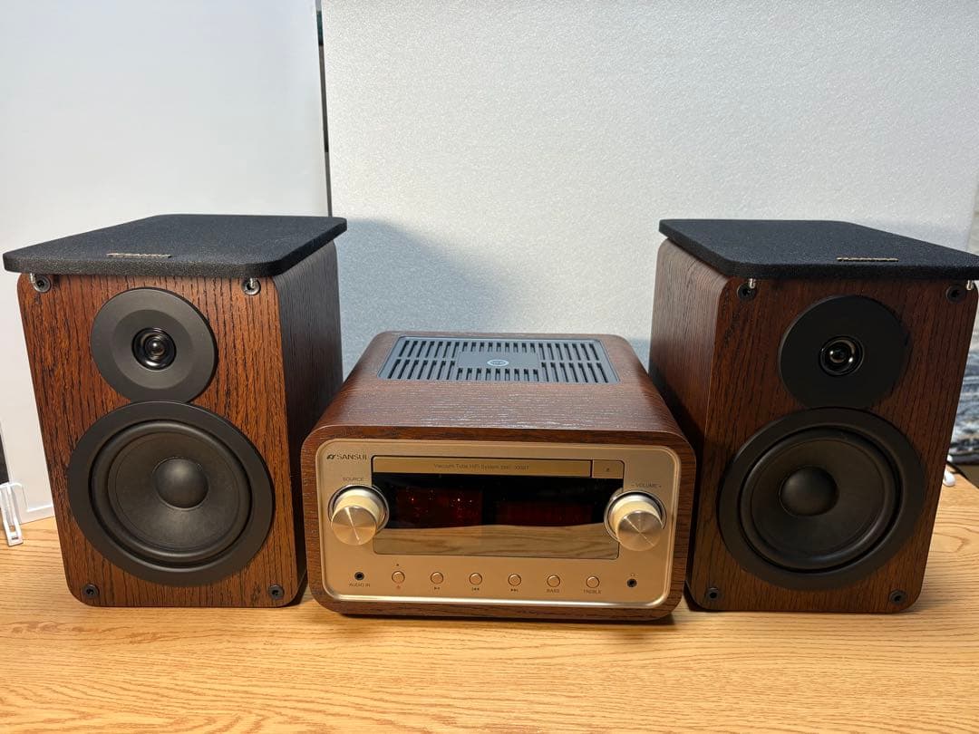 SANSUI真空管ハイブリッドアンプ搭載ステレオシステムSMC-300BT美品